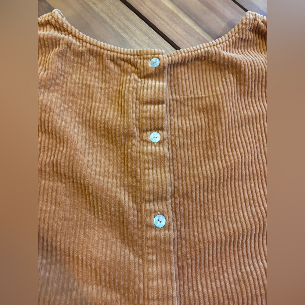 Sugar Candy Mountain Acorn Tan/Brown Corduroy Women’s Top - Picture 4 of 8